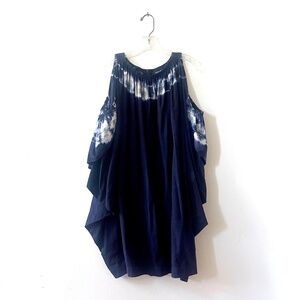 Rachel Comey Gallant Navy Tie-Dye Cotton Dress US 8